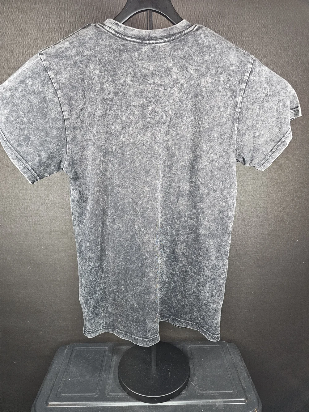 Arcane Acid Wash Black Short Sleeve Tee with Monkey Trap Graphic